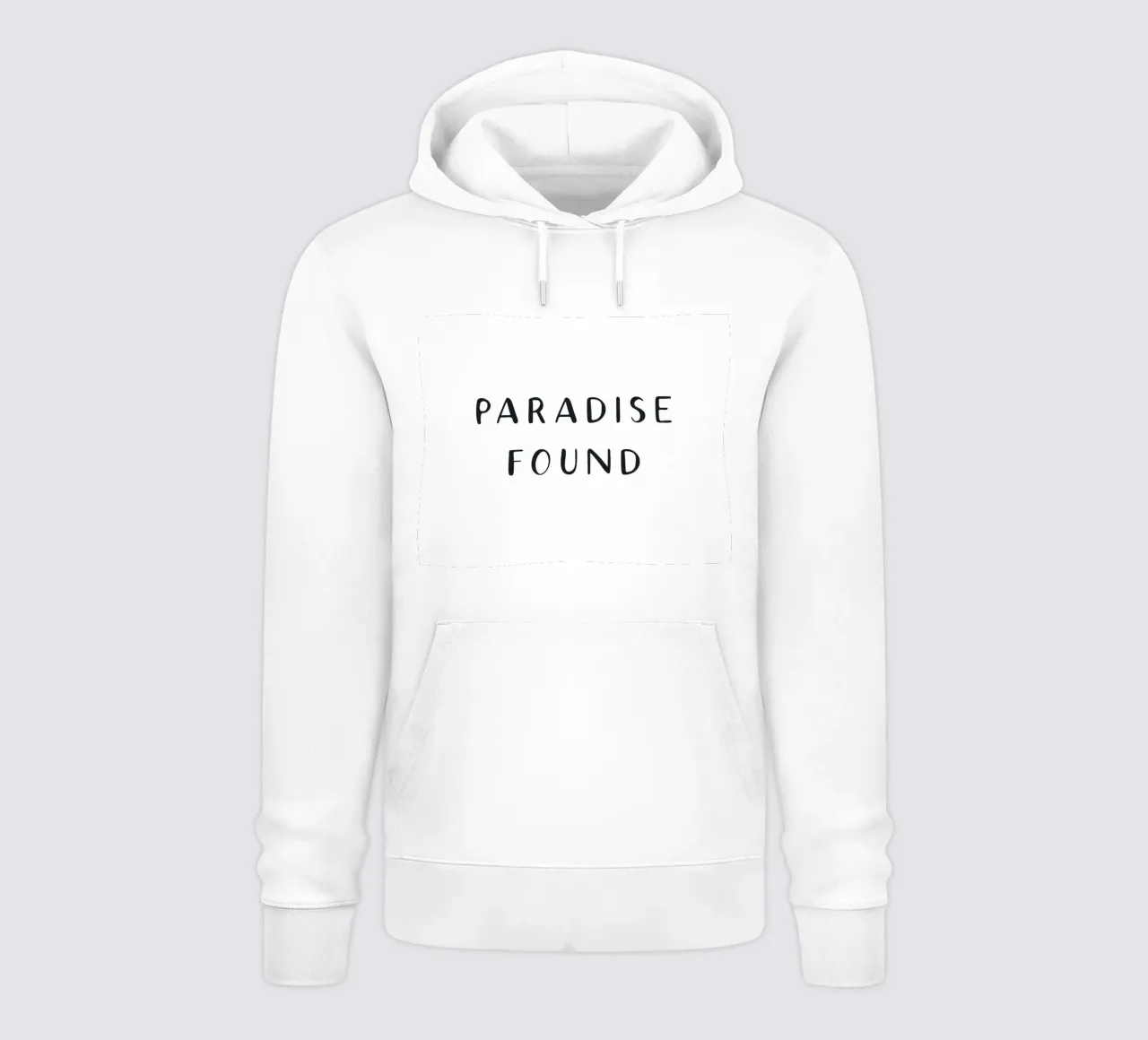 Paradise Found - Design tipografico minimalista felpa con cappuccio da Whole©