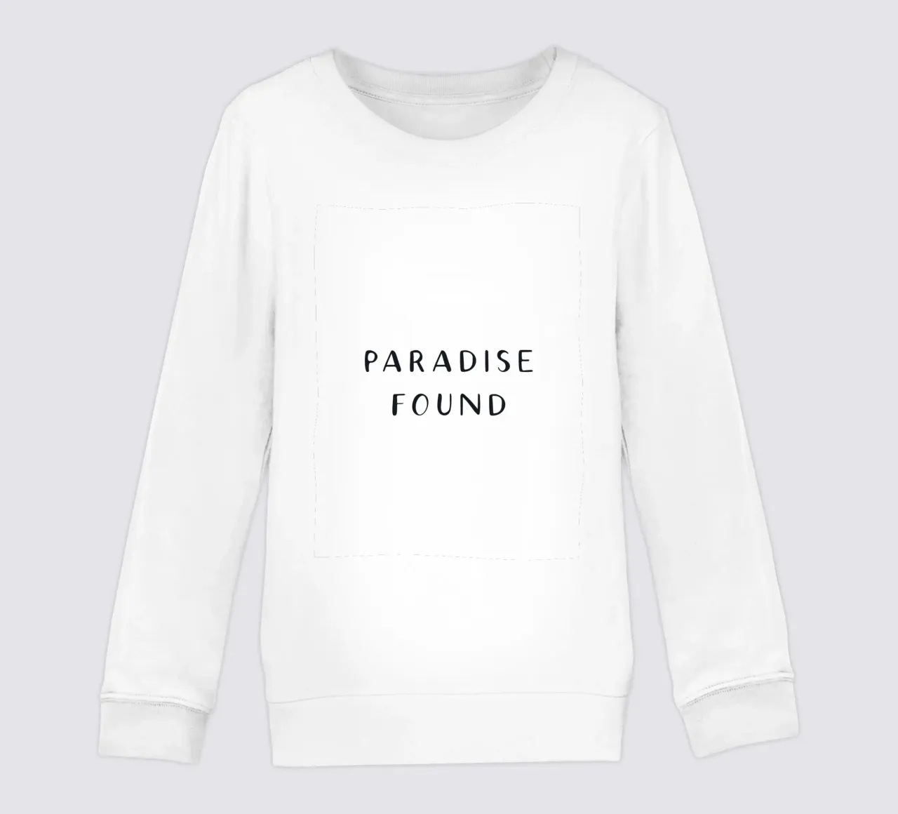 Paradise Found - Design tipografico minimalista felpa bambino da Whole©