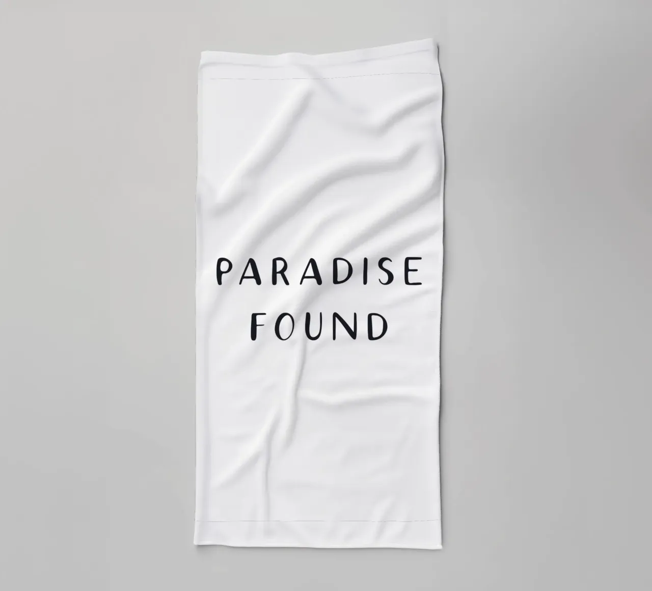 Paradise Found - Minimalist typography design towel by Whole©