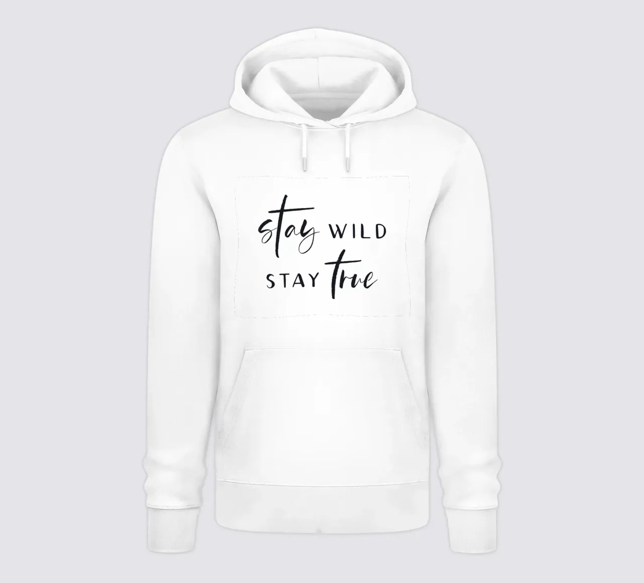 Stay Wild, Stay True - Design tipografico d'ispirazione felpa con cappuccio da Whole©