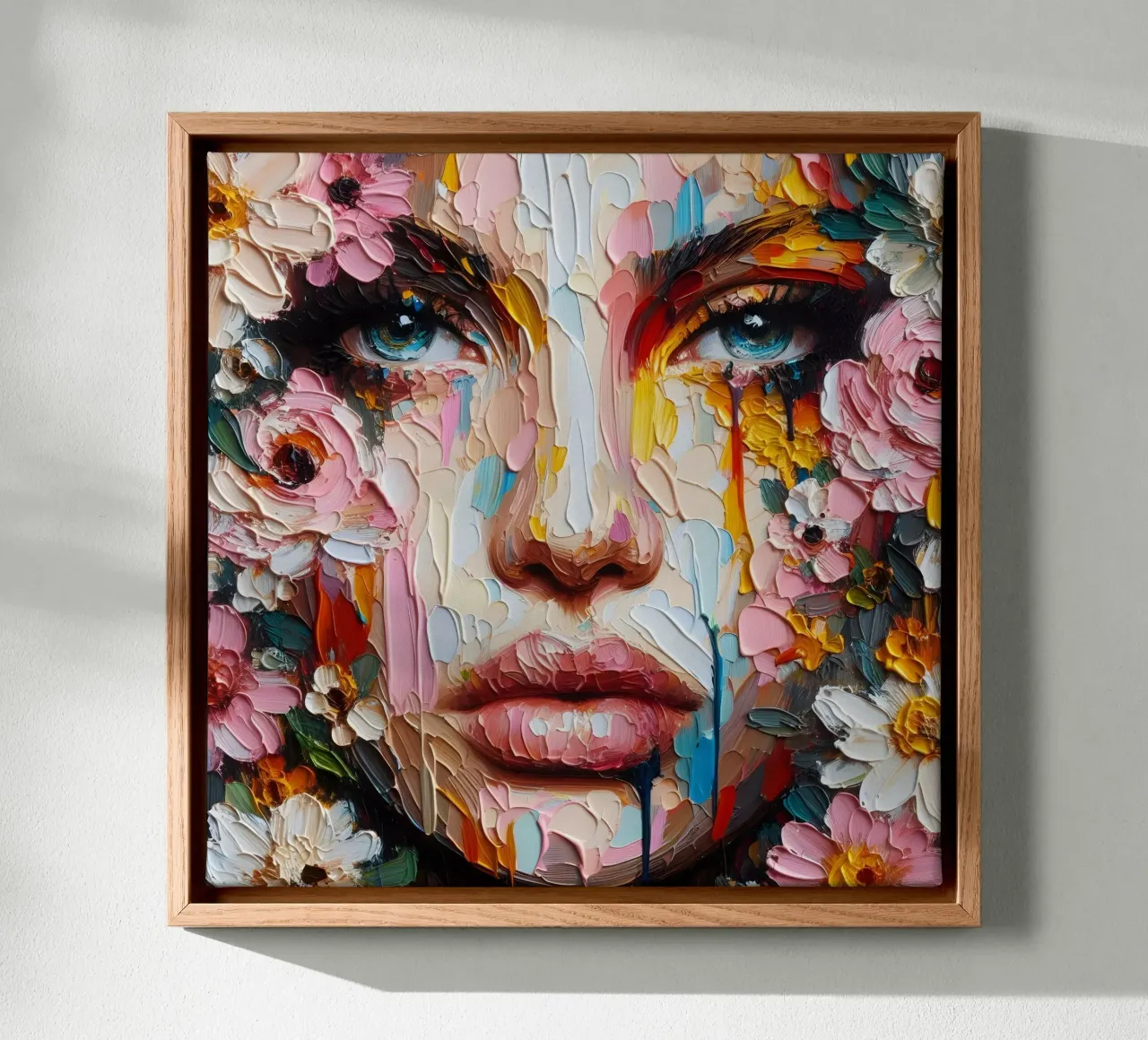 PORTRET WILDE WEIDE canvas met Baklijst van ARTOMATIC