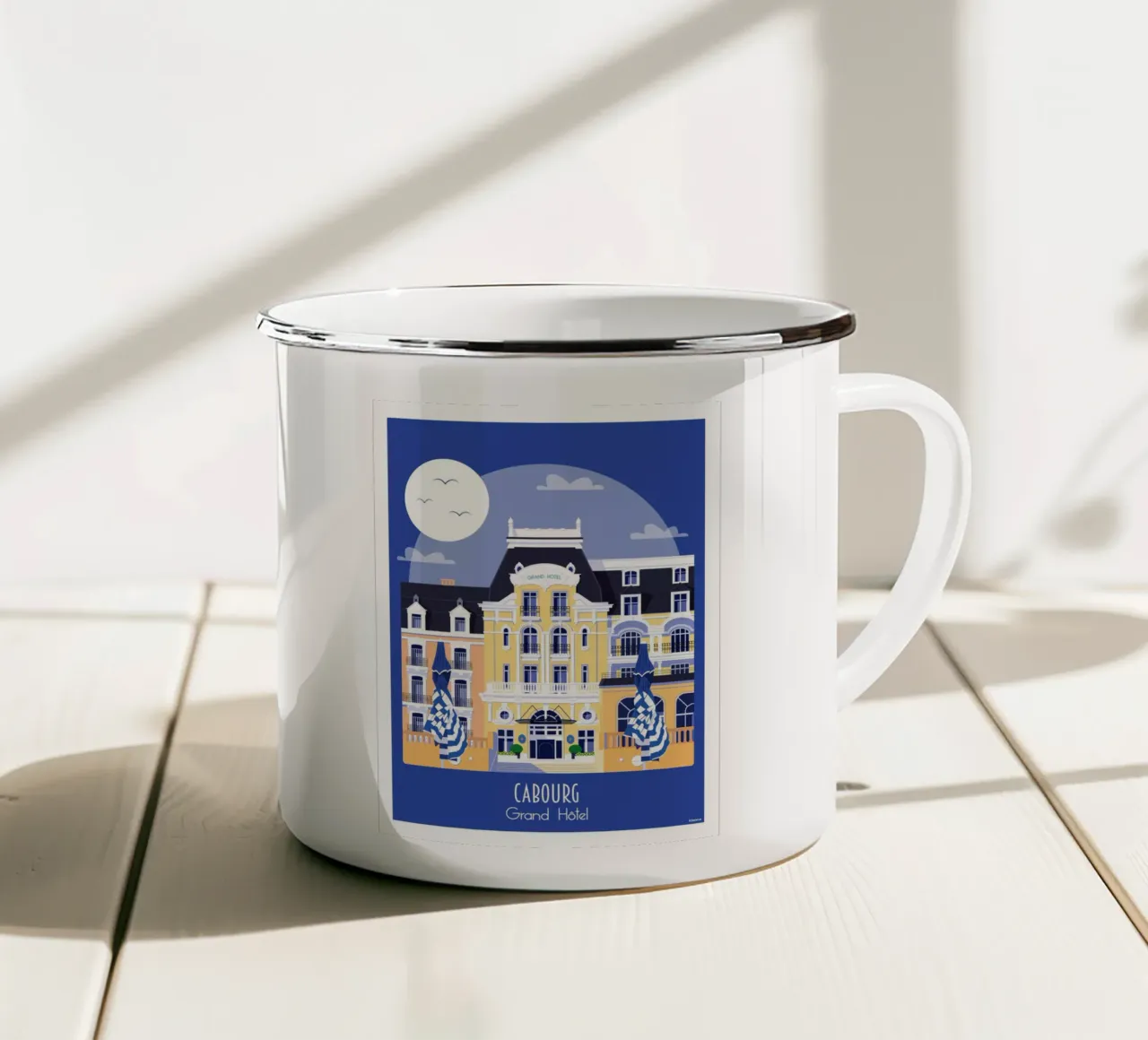 Cabourg tazza in smalto da Raphaël Delerue