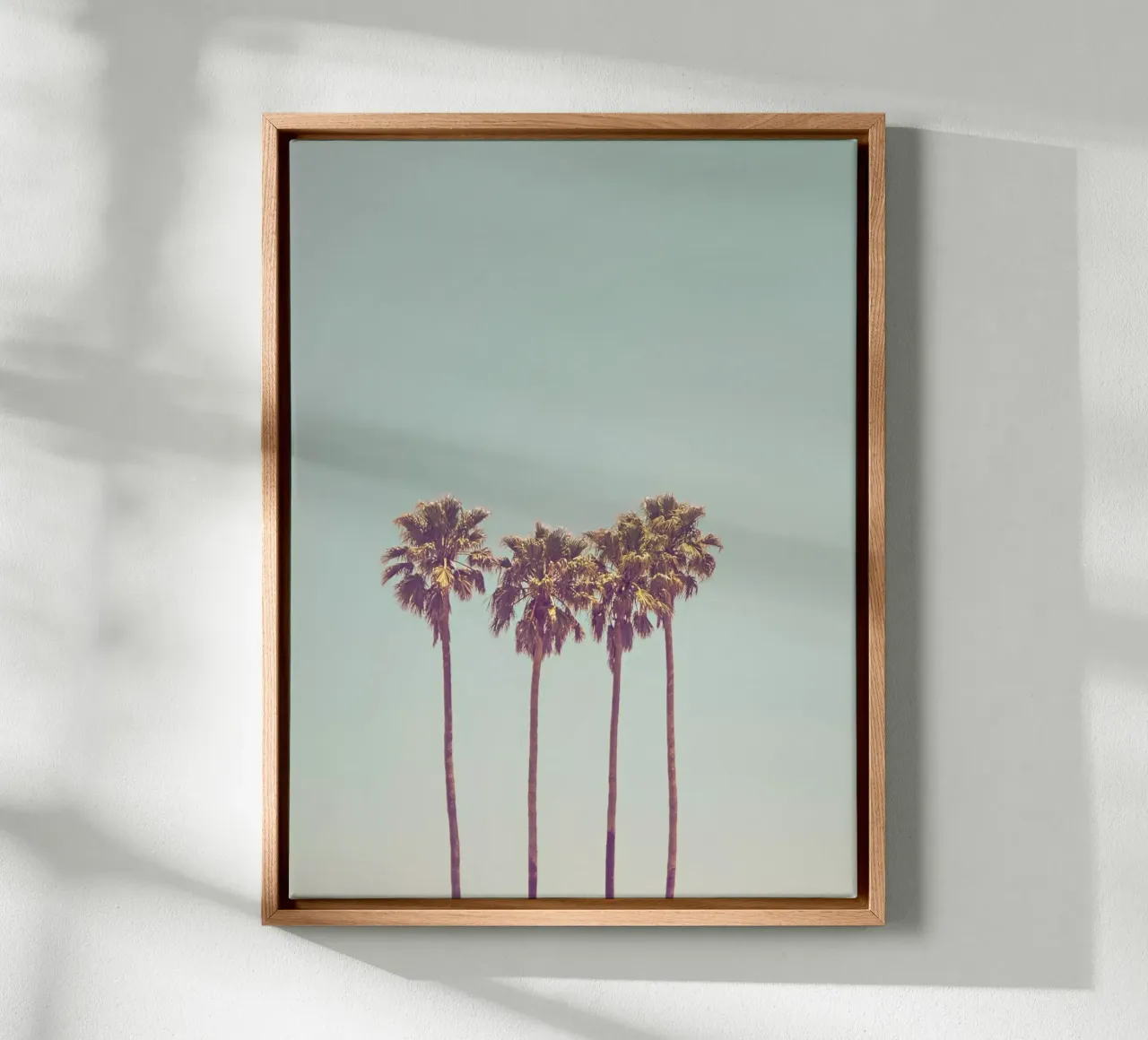 Minimalist palm art - retro summer vibes canvas by Whole©