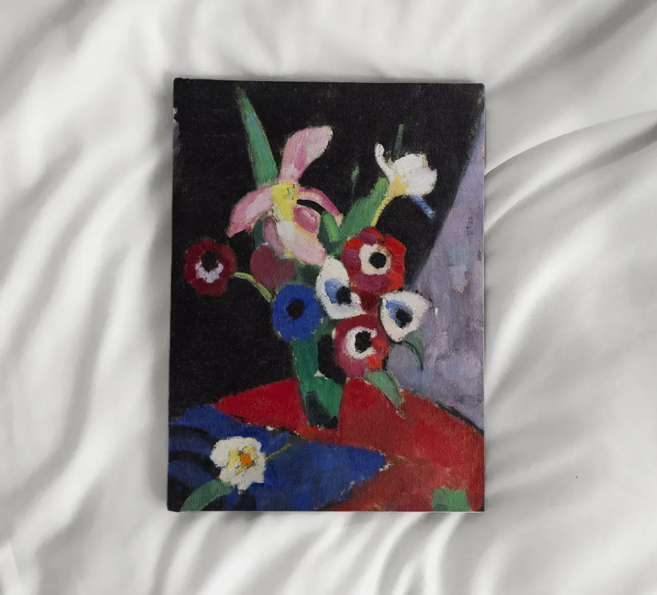 Hermann Stenner - Naturaleza muerta floral sobre fondo negro II. 1913 cuaderno de ARTOTHEK