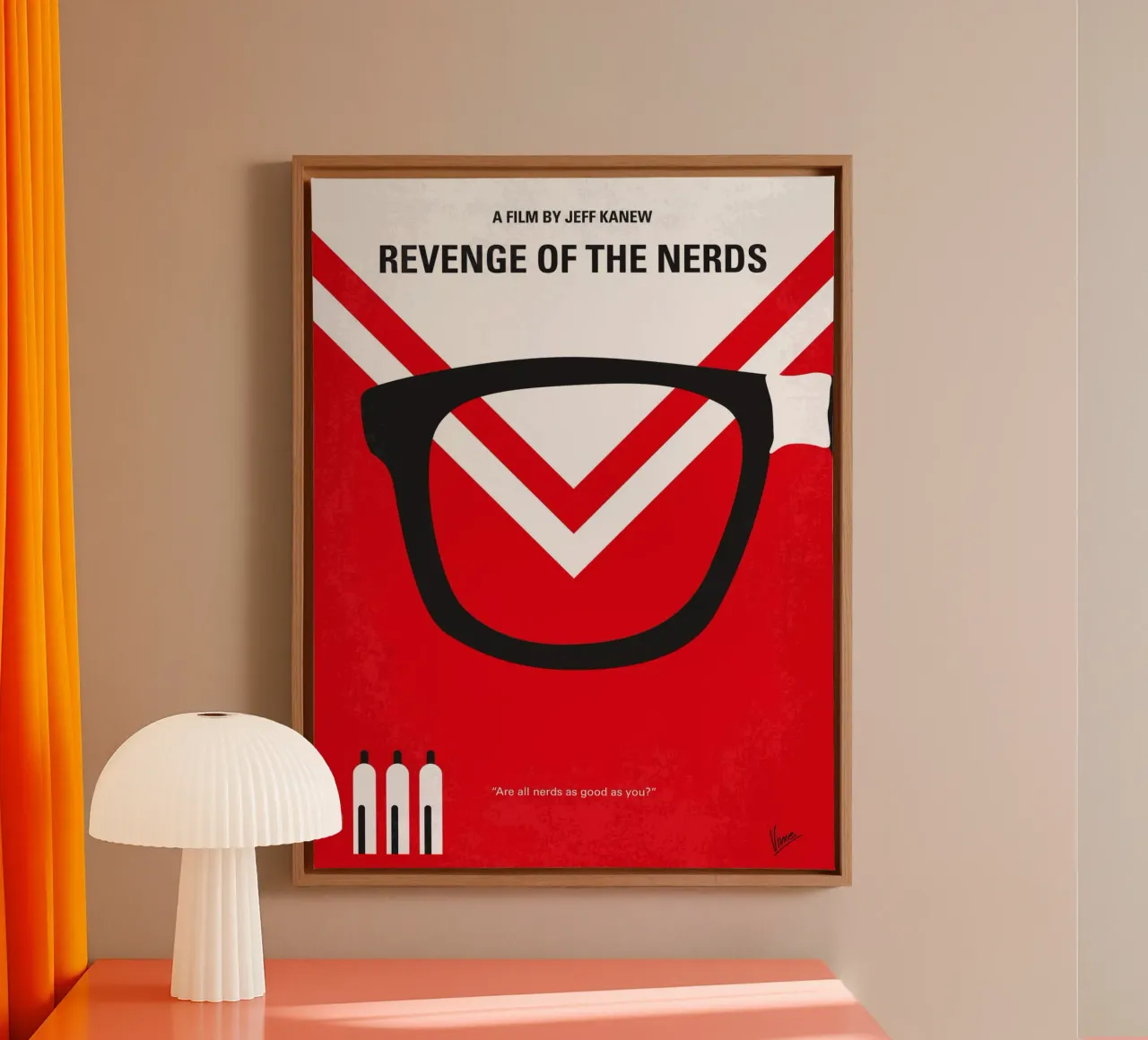 No504 My Revenge of the Nerds minimal movie poster tela con Cornice a cassetta da Chungkong