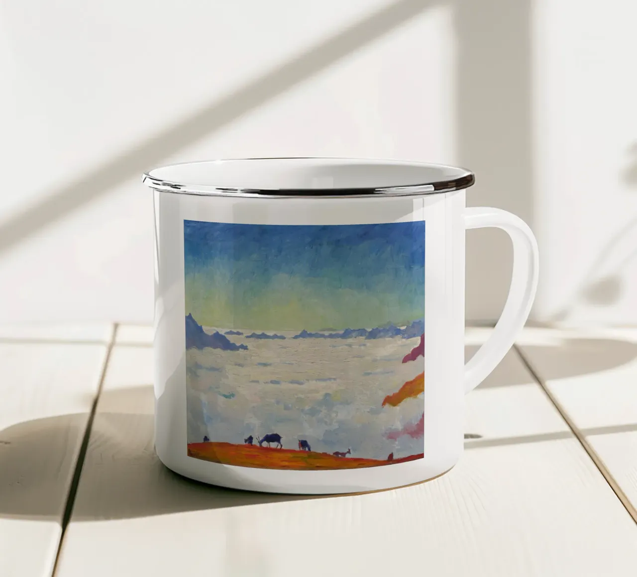Giovanni Giacometti: Mare di Nebbia 1921 tazza in smalto da ARTOTHEK