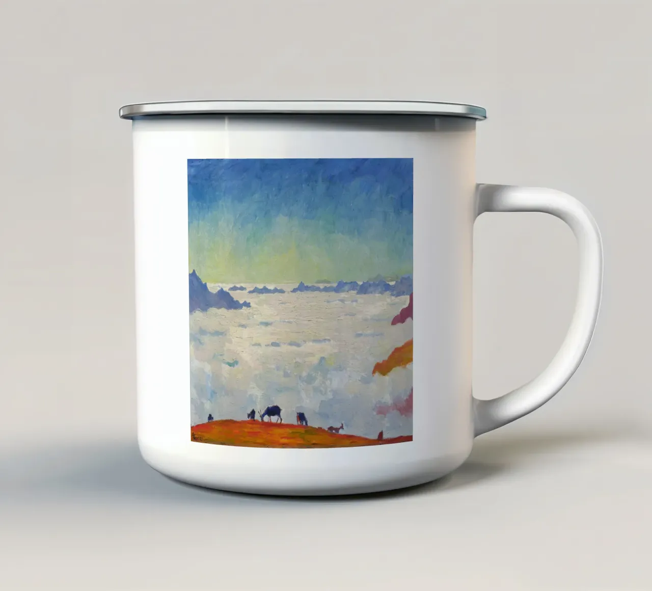 Giovanni Giacometti: Mare di Nebbia 1921 tazza in smalto da ARTOTHEK