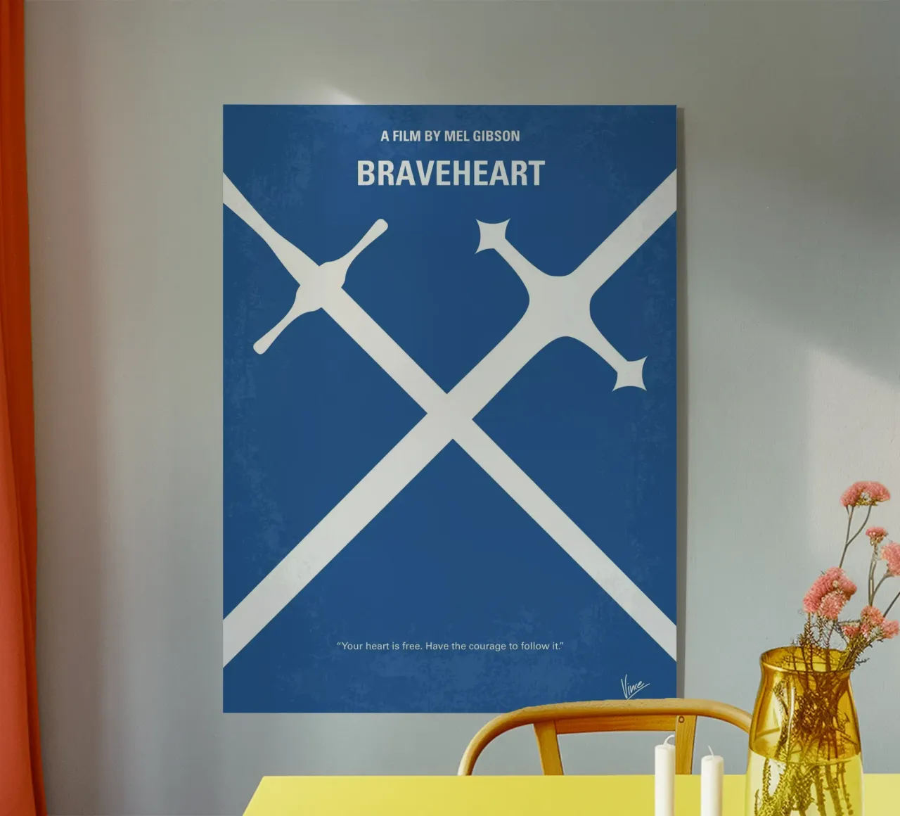 No507 My Braveheart minimal movie poster plexiglass da Chungkong