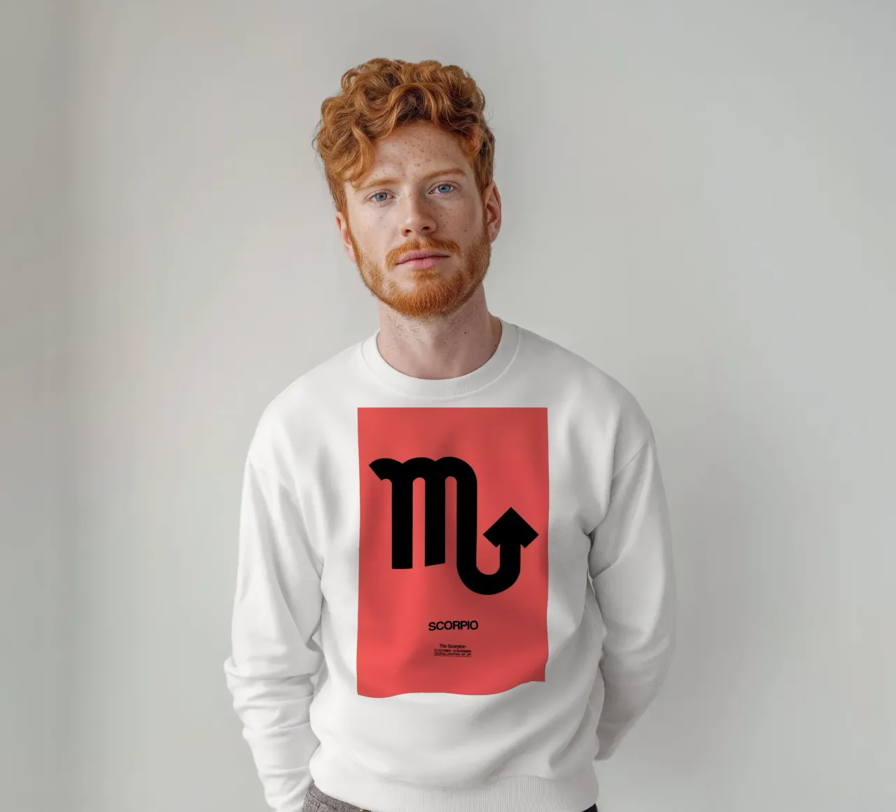 Scorpio Zodiac Sign Black felpa da Naxart
