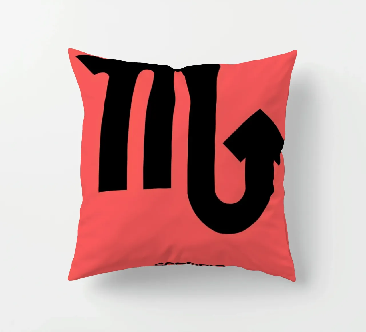 Scorpio Zodiac Sign Black cuscino da Naxart