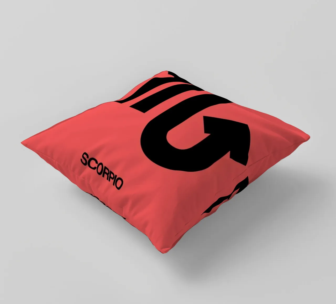 Scorpio Zodiac Sign Black cuscino da Naxart