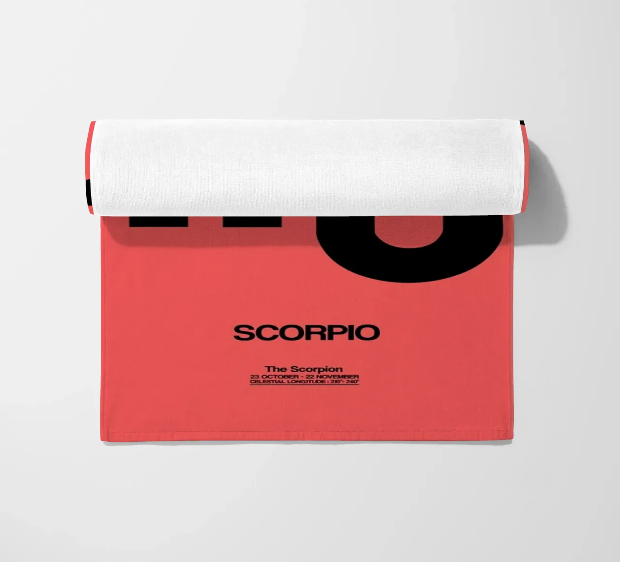 Scorpio Zodiac Sign Black telo mare da Naxart