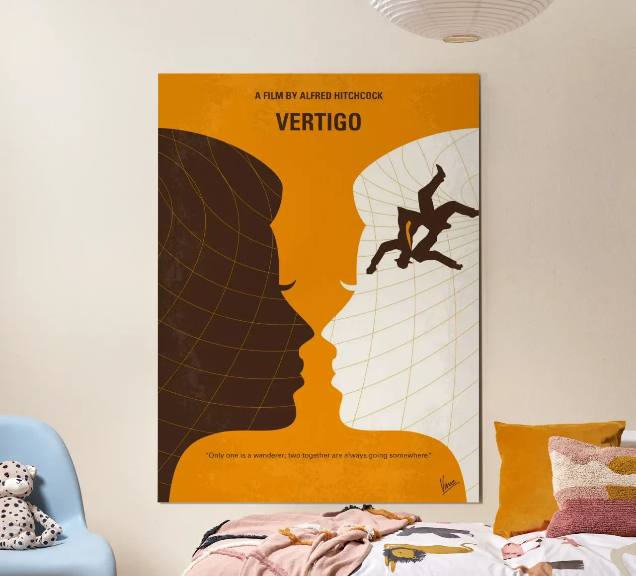 No510 My Vertigo minimal movie poster poster con telaio in plastica da Chungkong
