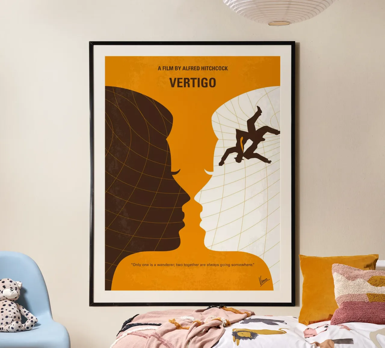 No510 My Vertigo minimal movie poster poster con telaio in plastica da Chungkong