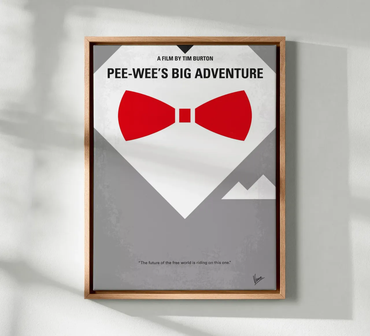 No511 My Pee Wees Big Adventure minimal movie poster tela con Cornice a cassetta da Chungkong