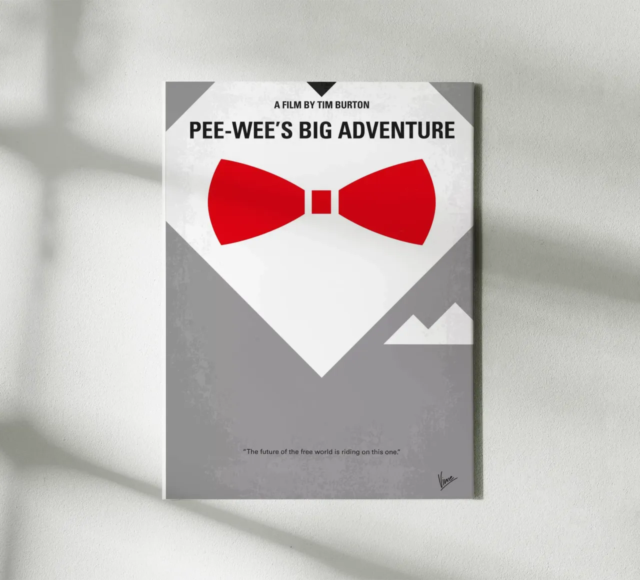 No511 My Pee Wees Big Adventure minimal movie poster tela con Cornice a cassetta da Chungkong