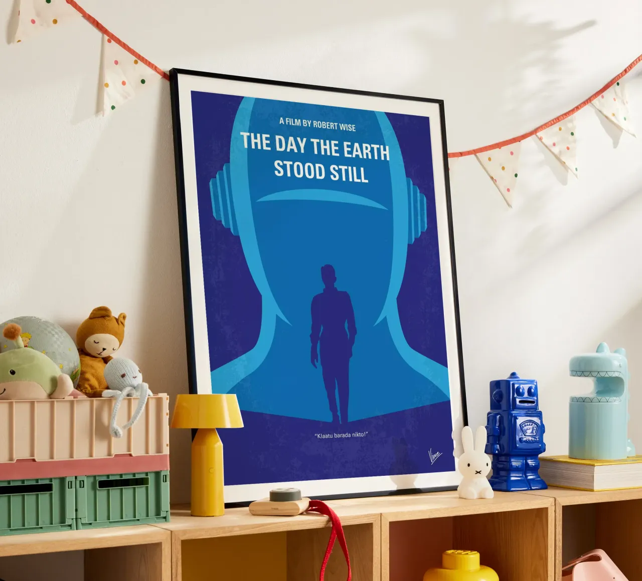 No514 My The Day the Earth Stood Still minimal movie poster poster con telaio in legno da Chungkong