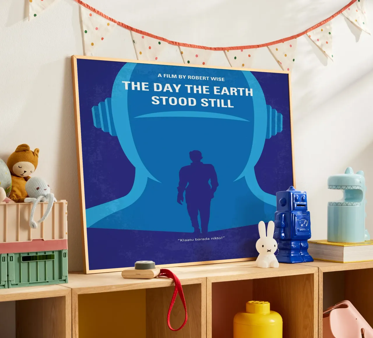 No514 My The Day the Earth Stood Still minimal movie poster poster con telaio in legno da Chungkong