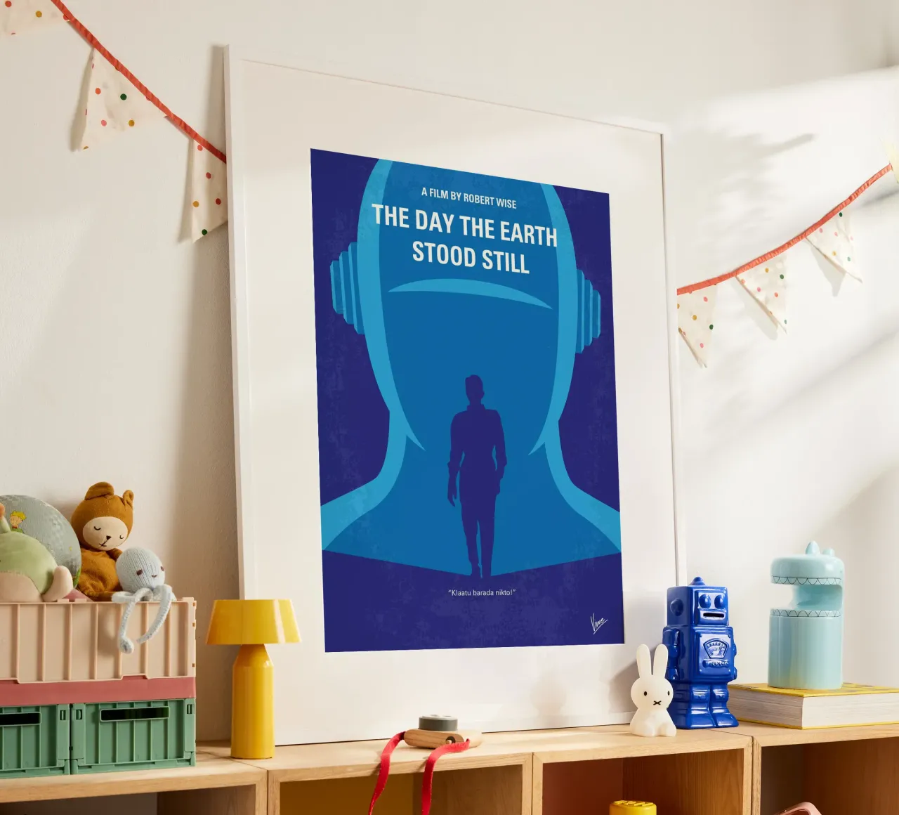 No514 My The Day the Earth Stood Still minimal movie poster poster con telaio in legno da Chungkong