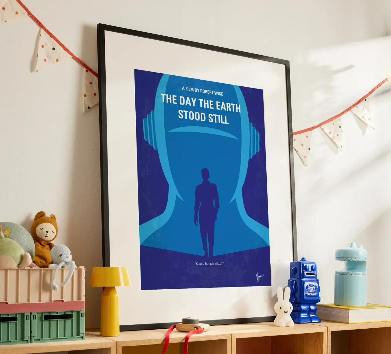 No514 My The Day the Earth Stood Still minimal movie poster poster con telaio in legno da Chungkong