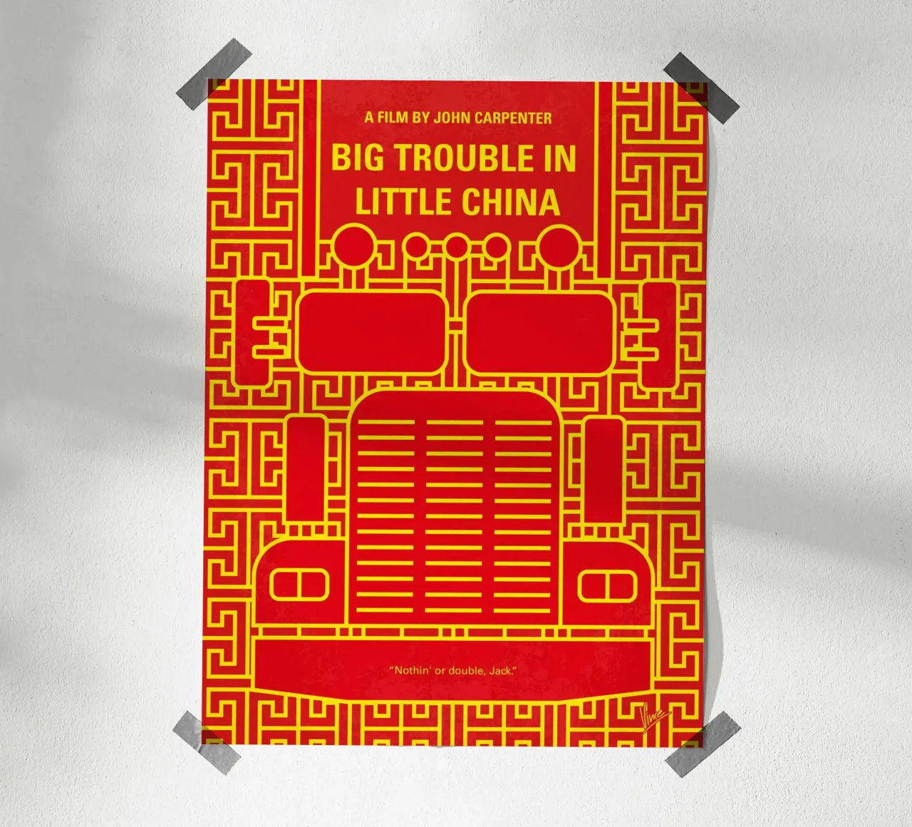 No515 My Big Trouble in Little China minimal movie poster poster da Chungkong