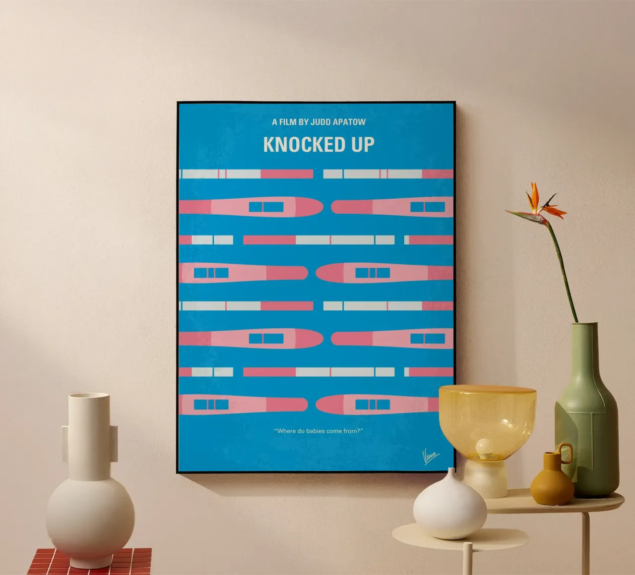 No521 My Knocked Up minimal movie poster plexiglass da Chungkong