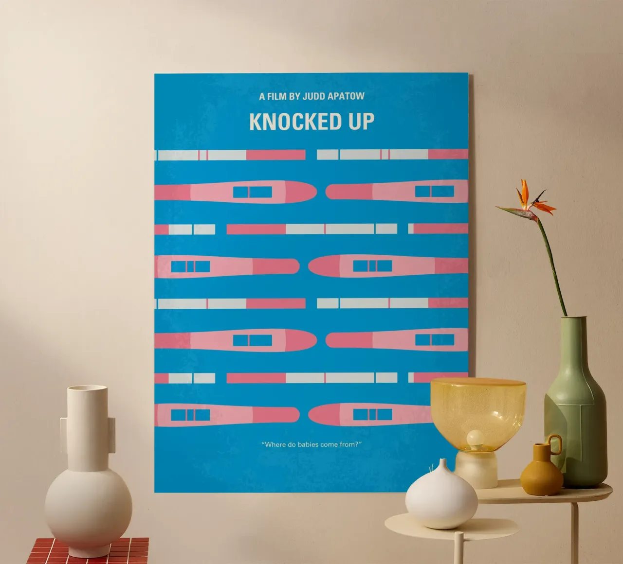 No521 My Knocked Up minimal movie poster plexiglass da Chungkong