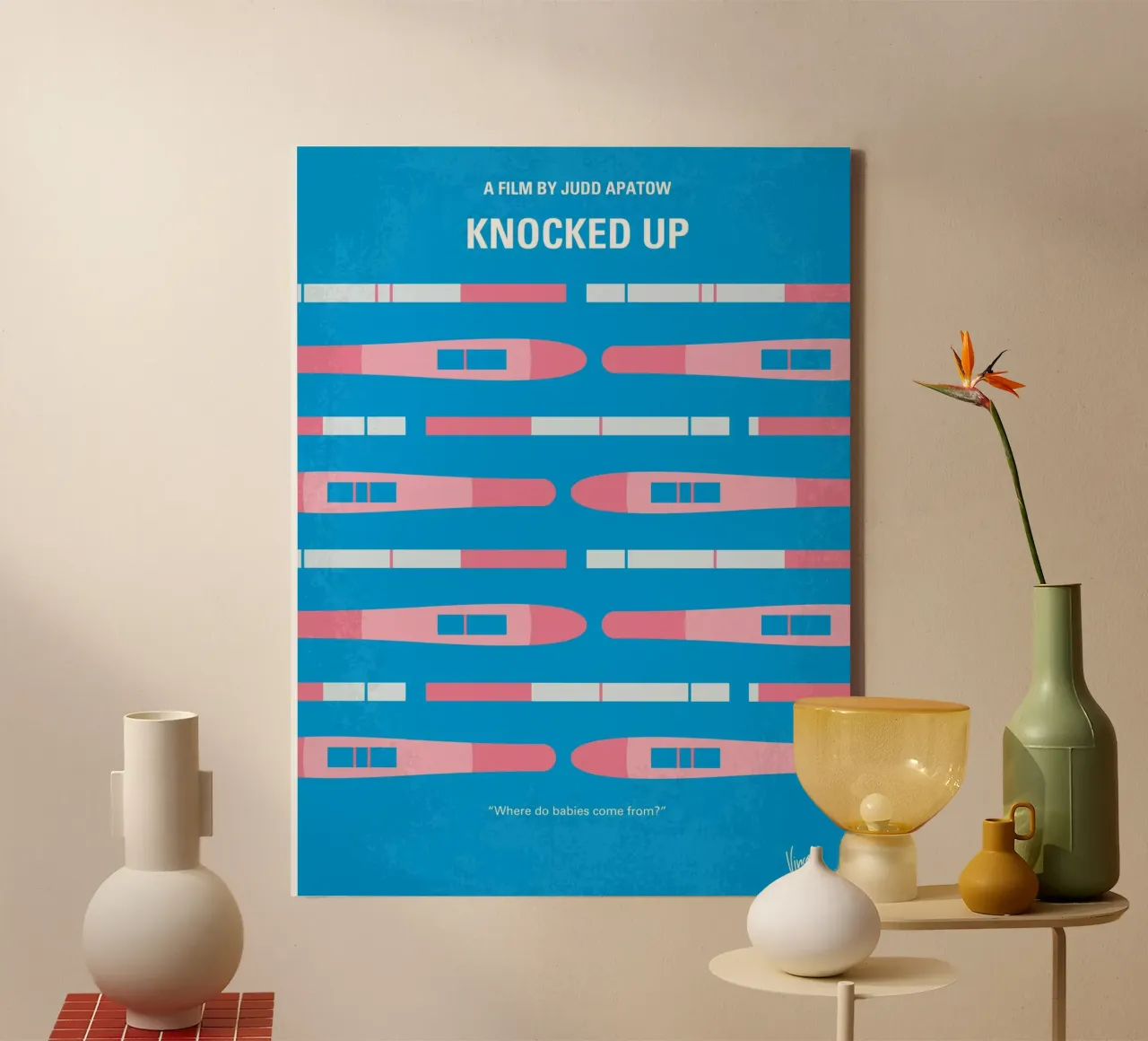 No521 My Knocked Up minimal movie poster canvas van Chungkong