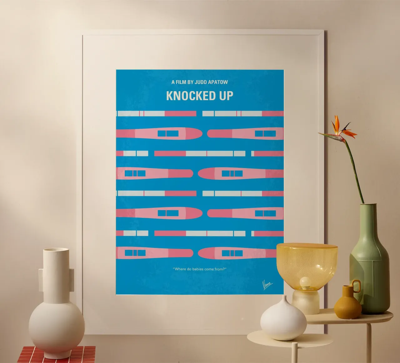 No521 My Knocked Up minimal movie poster carta hahnemühle da Chungkong
