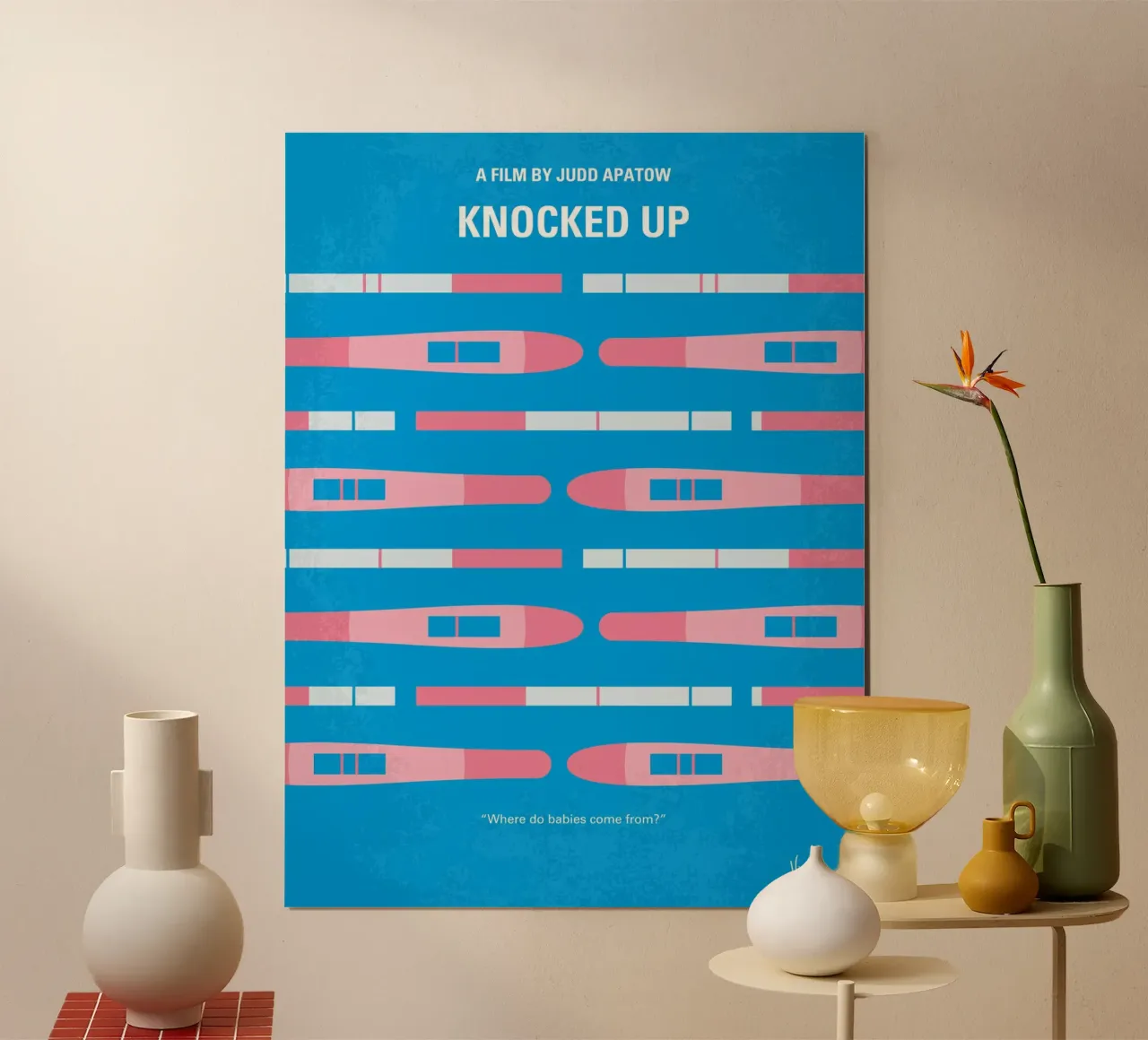 No521 My Knocked Up minimal movie poster carta hahnemühle da Chungkong