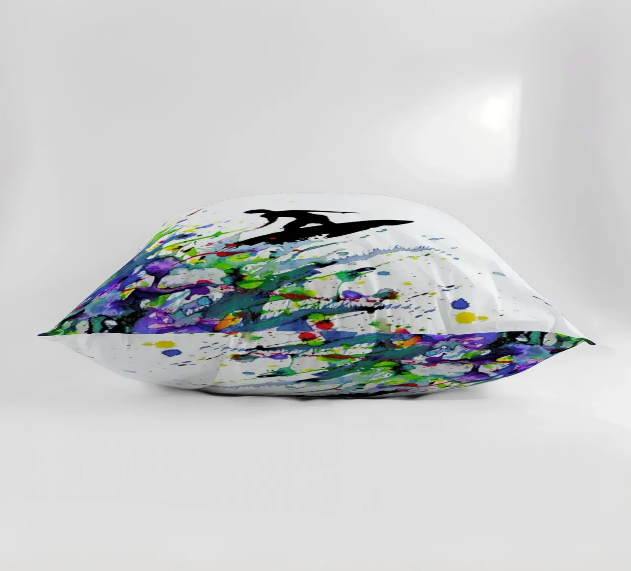 A Pollock's Point Break decorative cushion by Marc Allante