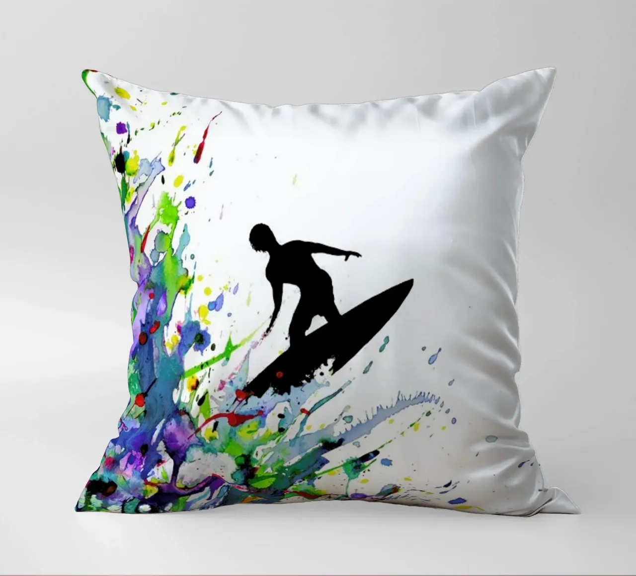 A Pollock's Point Break decorative cushion by Marc Allante