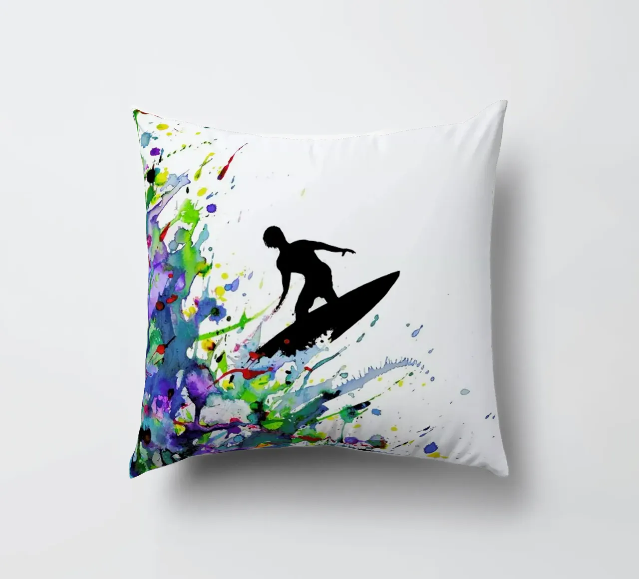 A Pollock's Point Break decorative cushion by Marc Allante
