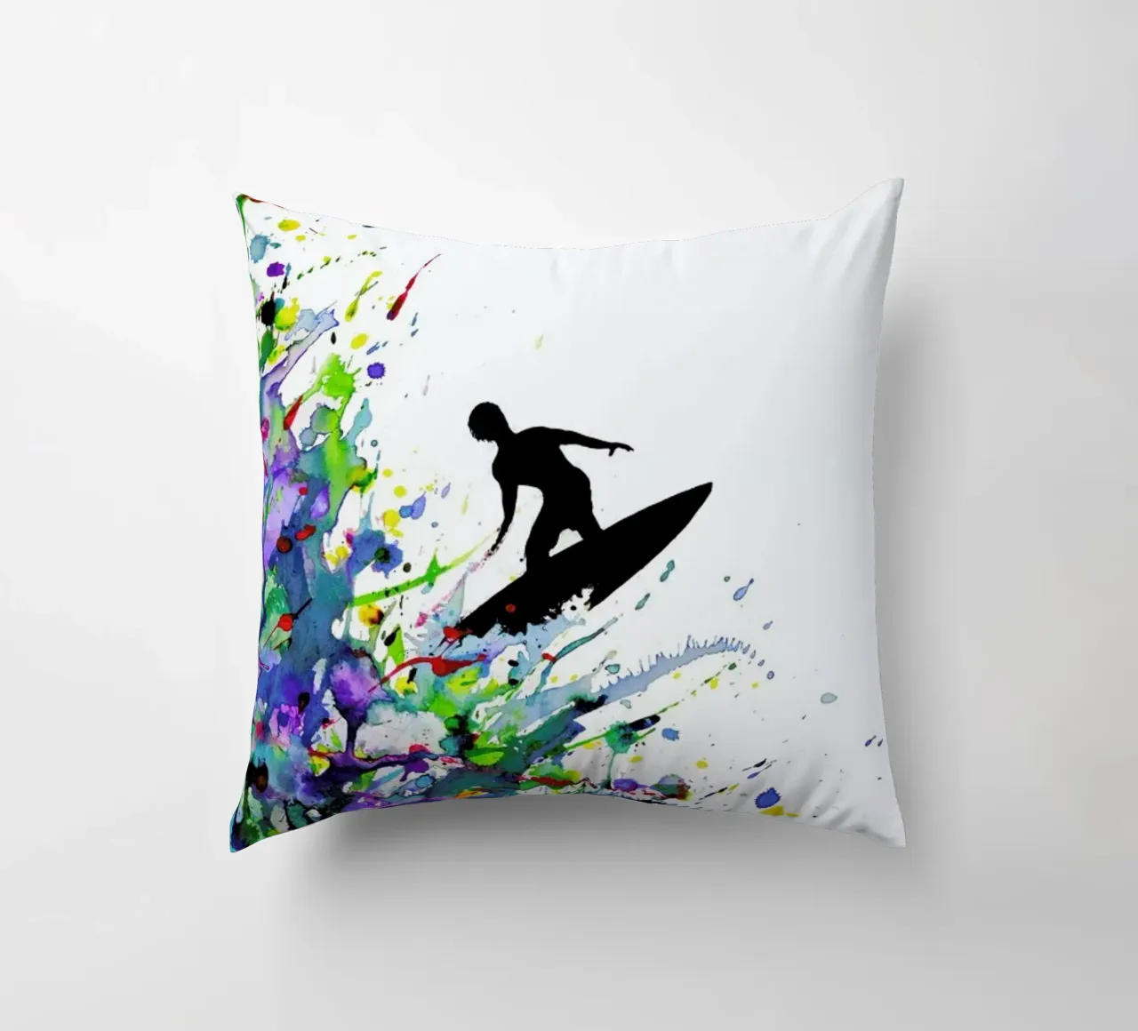 A Pollock's Point Break decorative cushion by Marc Allante