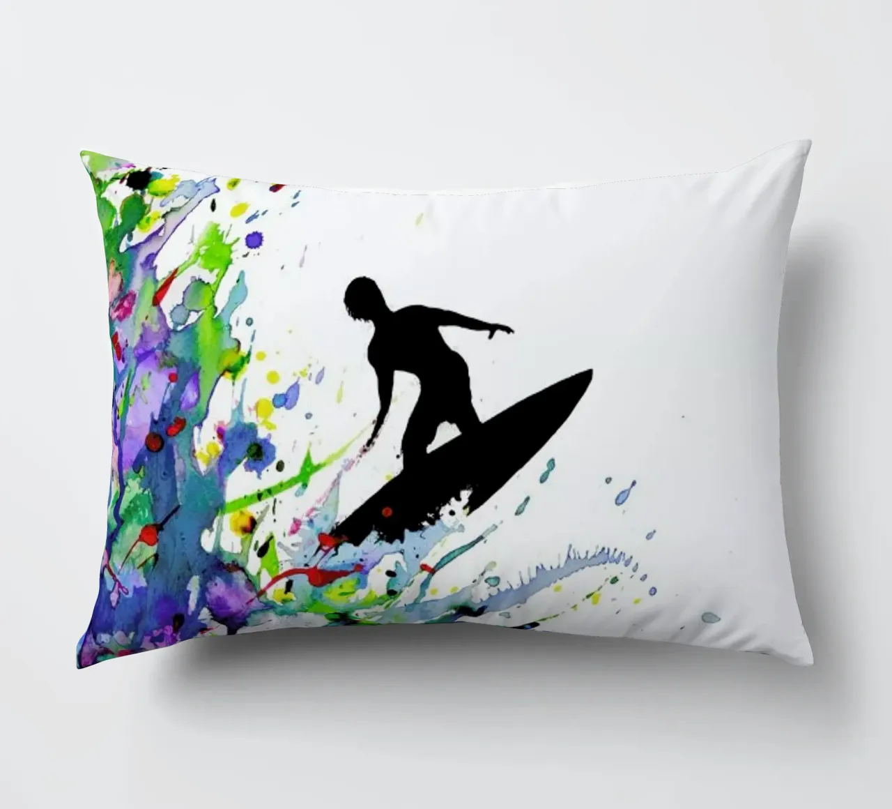 A Pollock's Point Break decorative cushion by Marc Allante