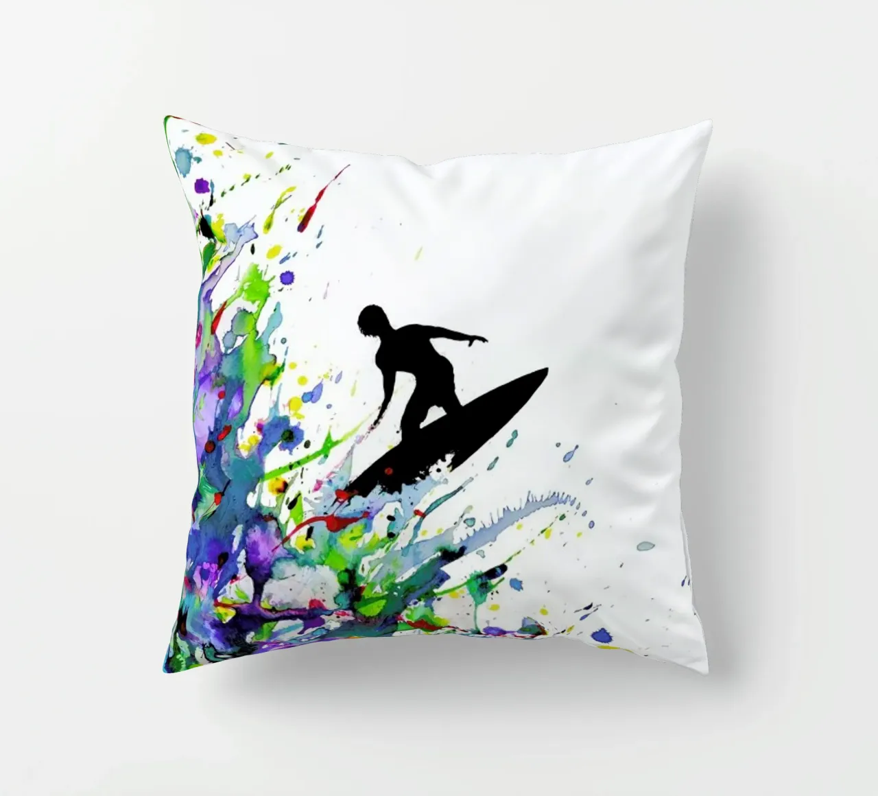 A Pollock's Point Break decorative cushion by Marc Allante