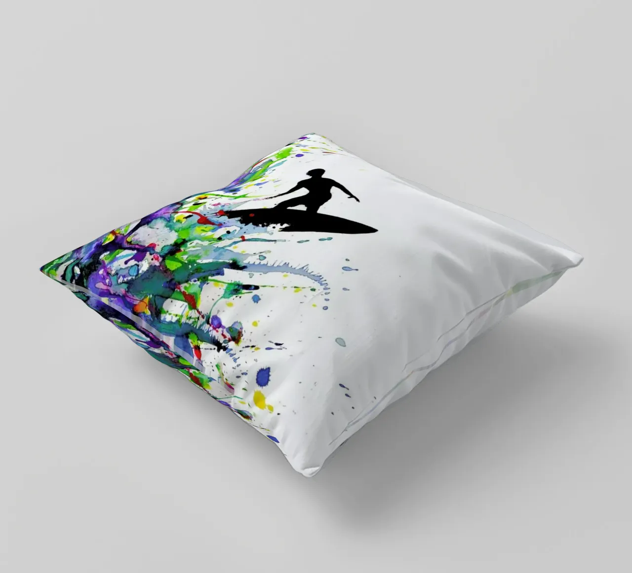 A Pollock's Point Break decorative cushion by Marc Allante