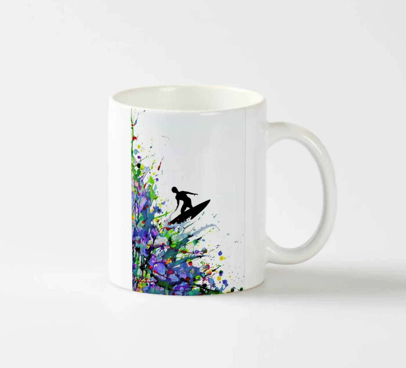 A Pollock's Point Break ceramic mug by Marc Allante