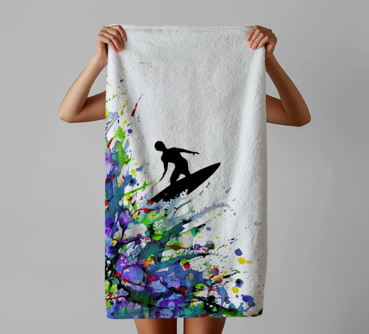 A Pollock's Point Break asciugamano da bagno da Marc Allante