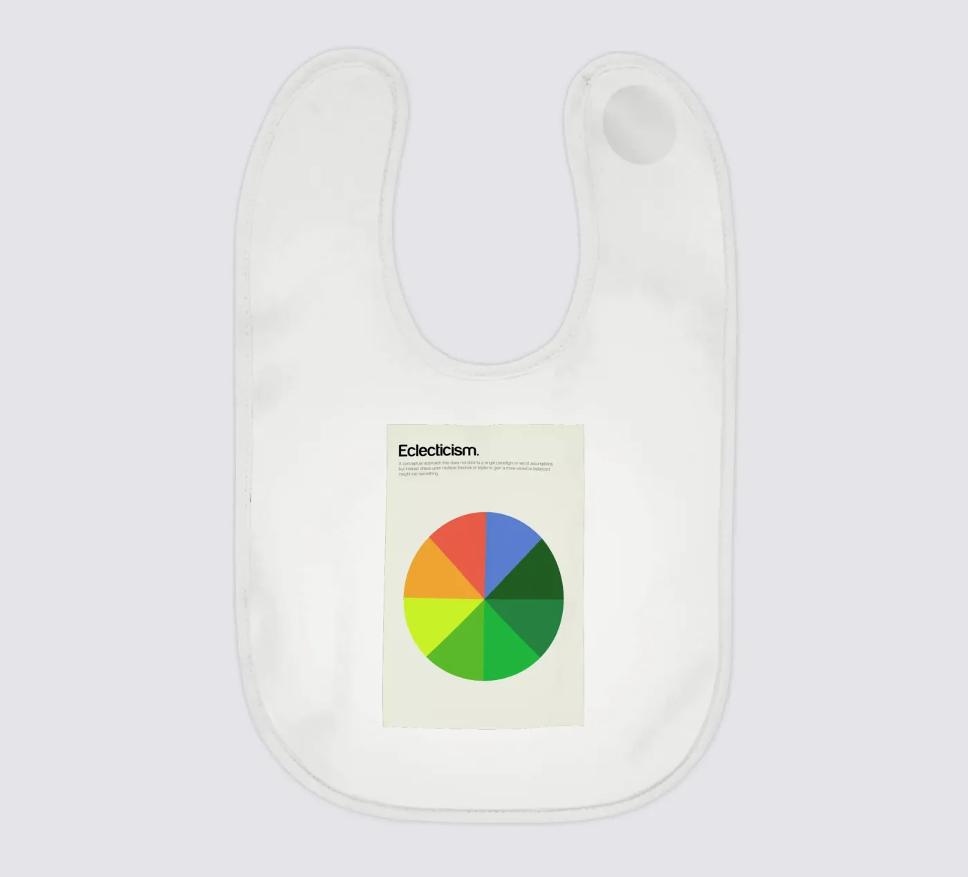 Eclecticism baby bib by Genís Carreras