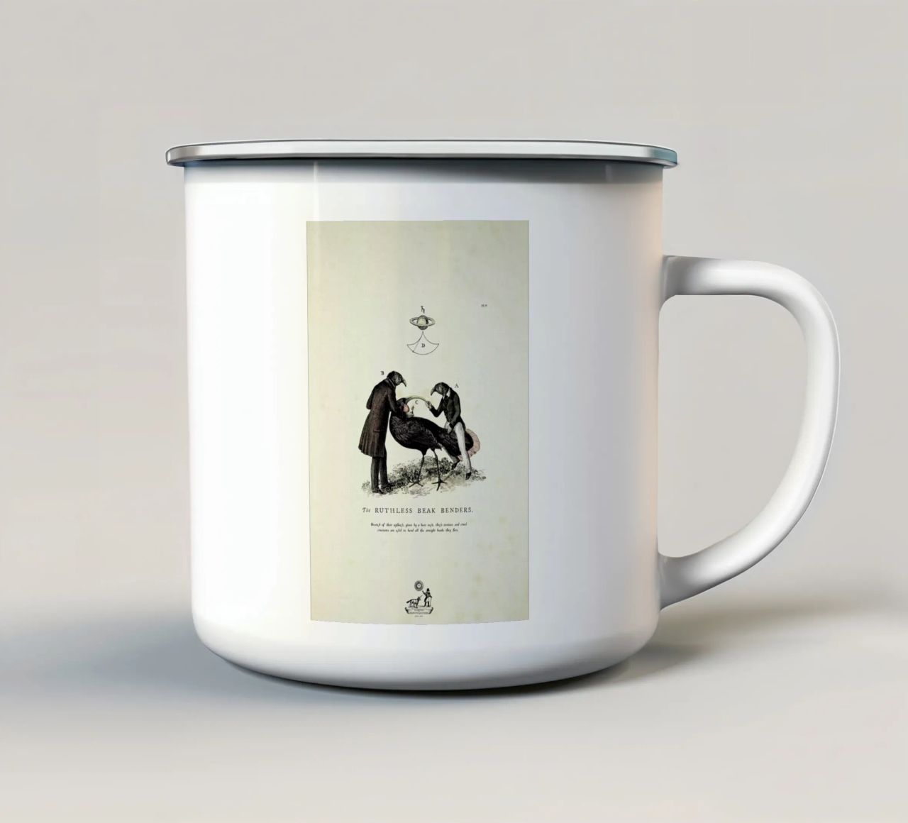 The beak bender tazza in smalto da Matteo Morelli