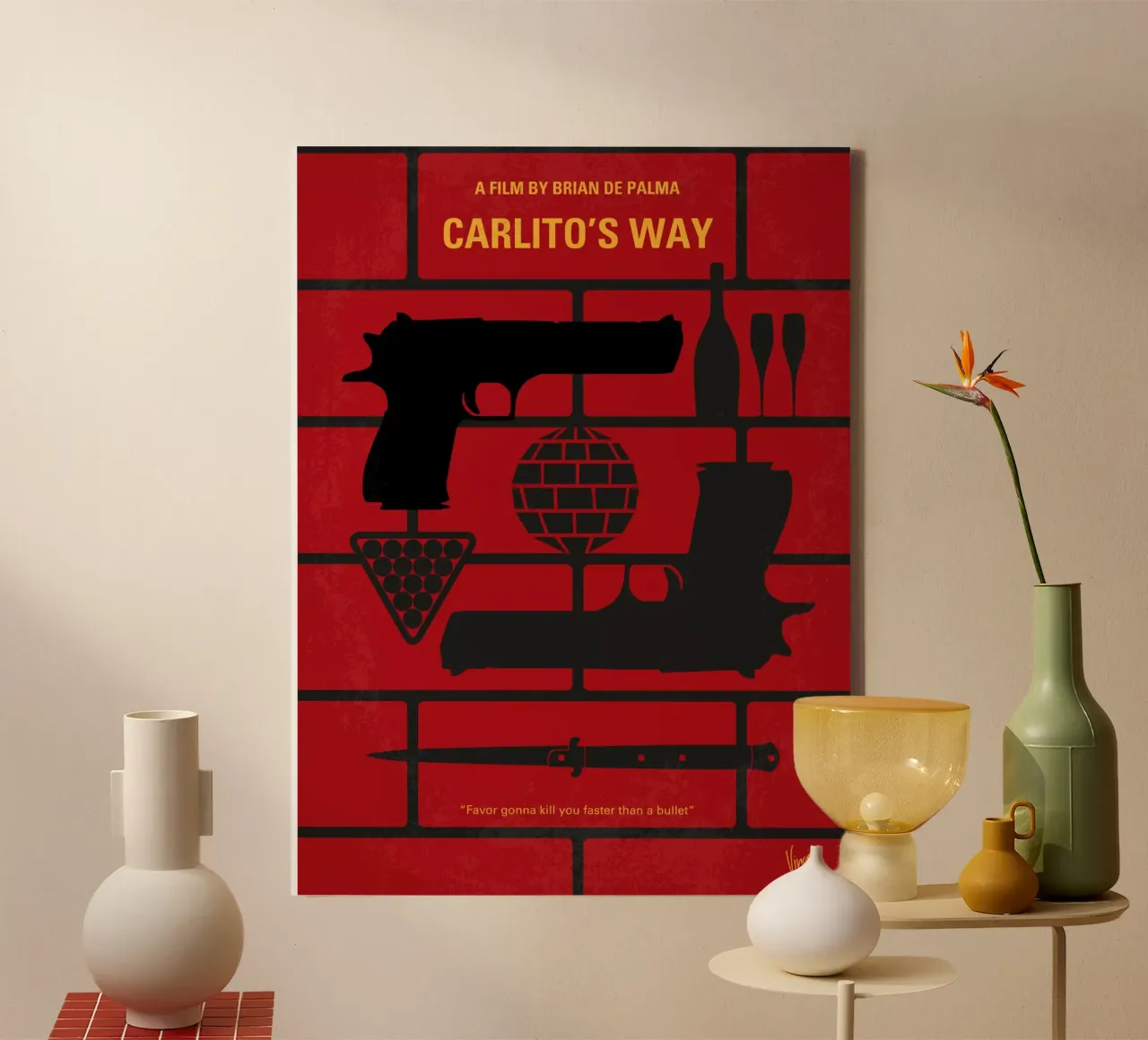 No530 My Carlitos Way minimal movie poster canvas by Chungkong