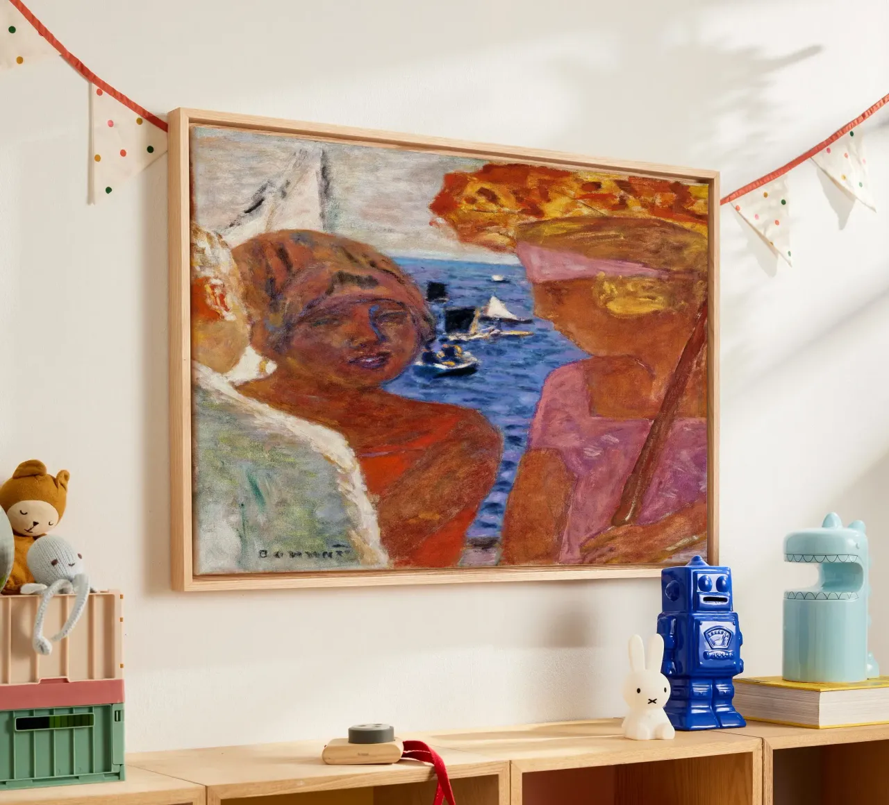 Pierre Bonnard: Gesprek in Arcachon 1926 canvas met Baklijst van ARTOTHEK