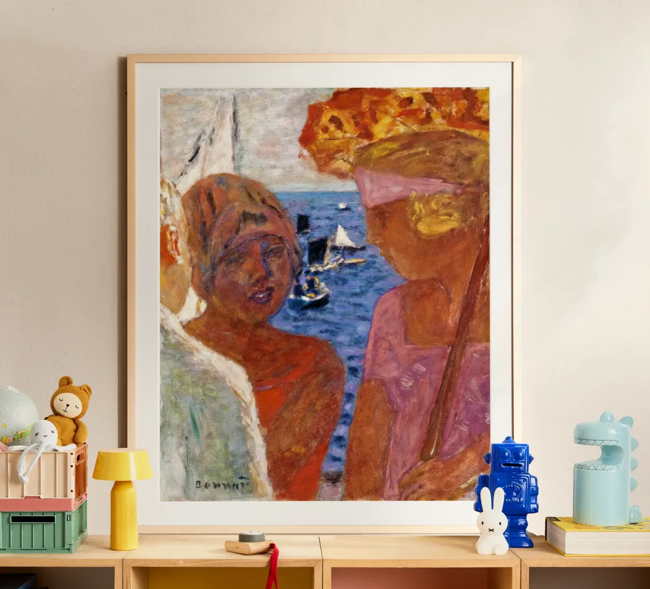 Pierre Bonnard: Conversazione ad Arcachon 1926 poster con telaio in plastica da ARTOTHEK