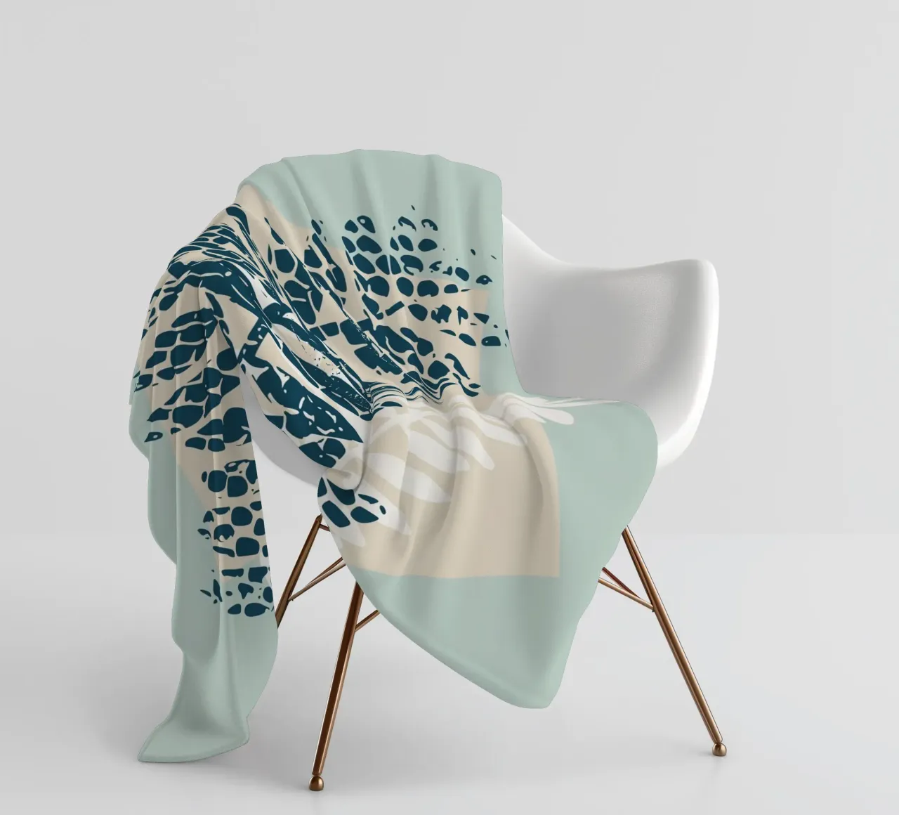 Nordic ease patterned twigs Fleecedecke von annick