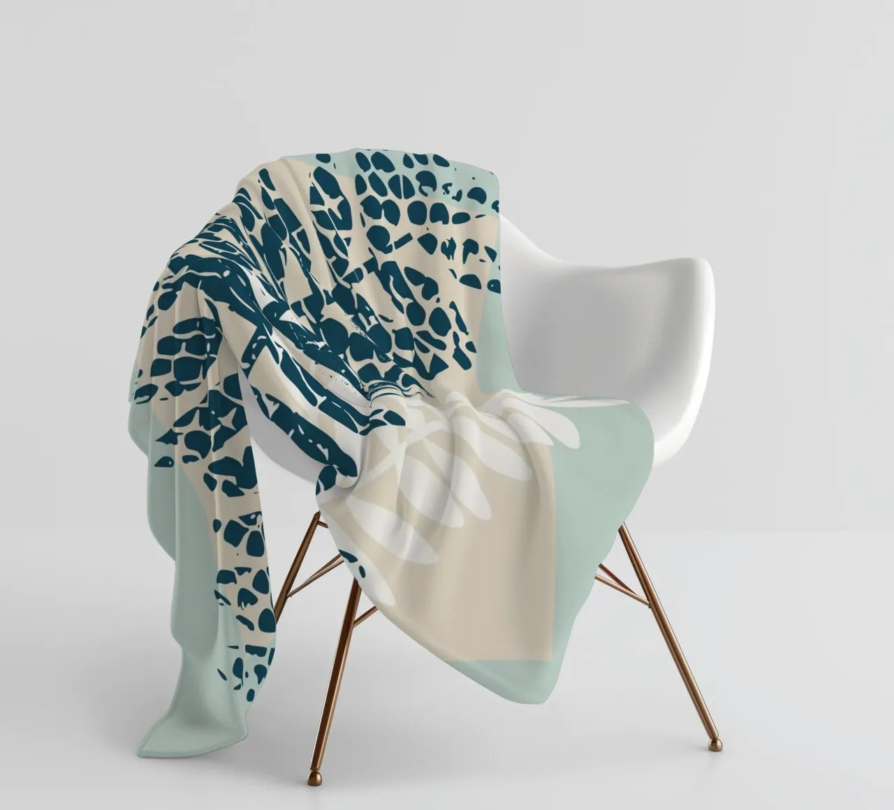 Nordic ease patterned twigs Fleecedecke von annick