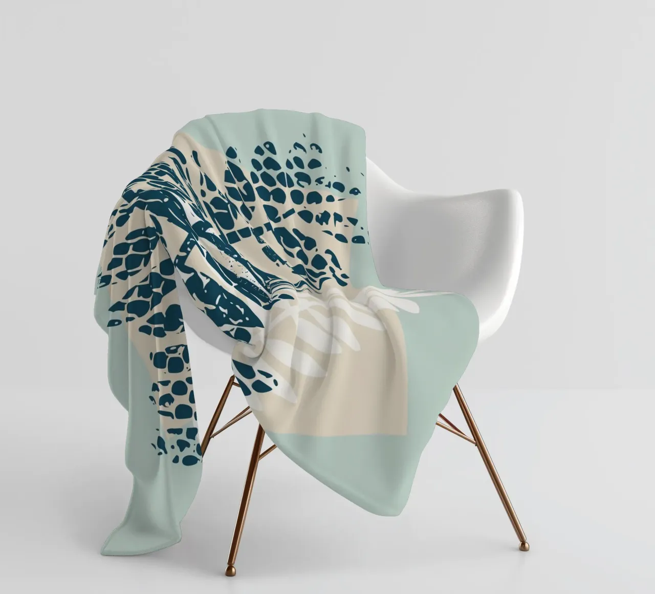 Nordic ease patterned twigs Fleecedecke von annick