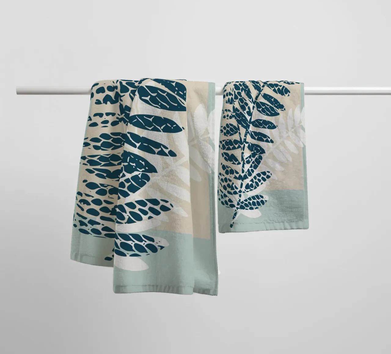 Nordic ease patterned twigs towel by annick