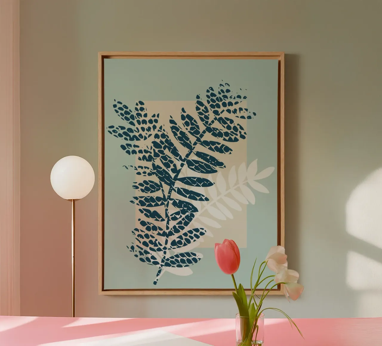 Nordic ease patterned twigs canvas by annick