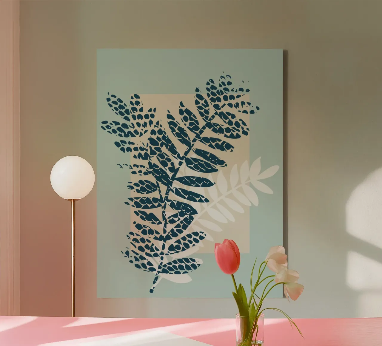 Nordic ease patterned twigs canvas by annick